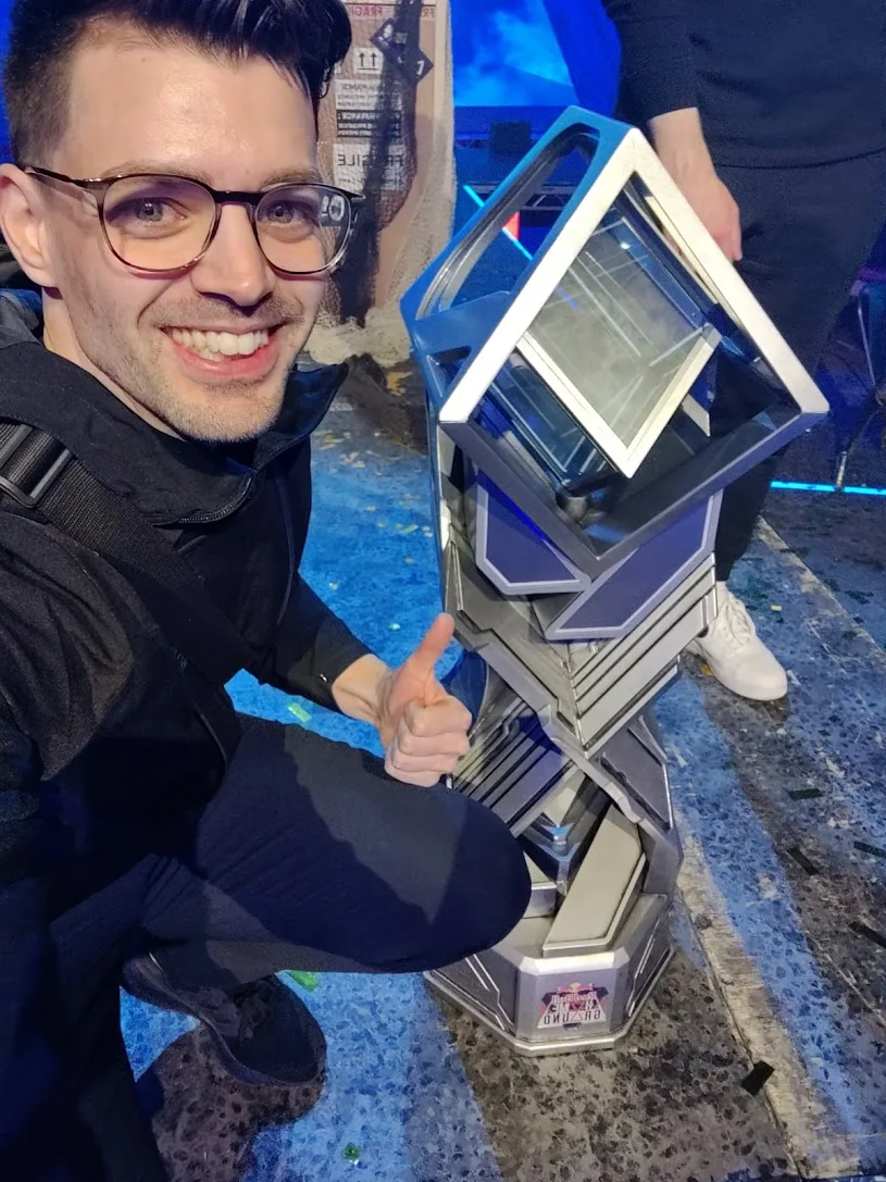 Daniel Kapadia with the Red Bull Home Ground championship trophy